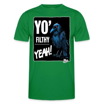 Dreckige Gruselige Krähe - Männer Funktions-T-Shirt - Kelly Green - Vorne - AI Model Male 178 dark (178cm)