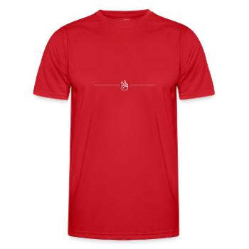 peace - Männer Funktions-T-Shirt - Rot - Vorne - AI Model Male 178 dark (178cm)