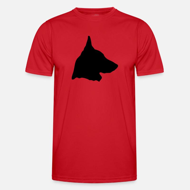 Belgian Shepherd Malinois in profile (D) - Men's Functional T-Shirt - red