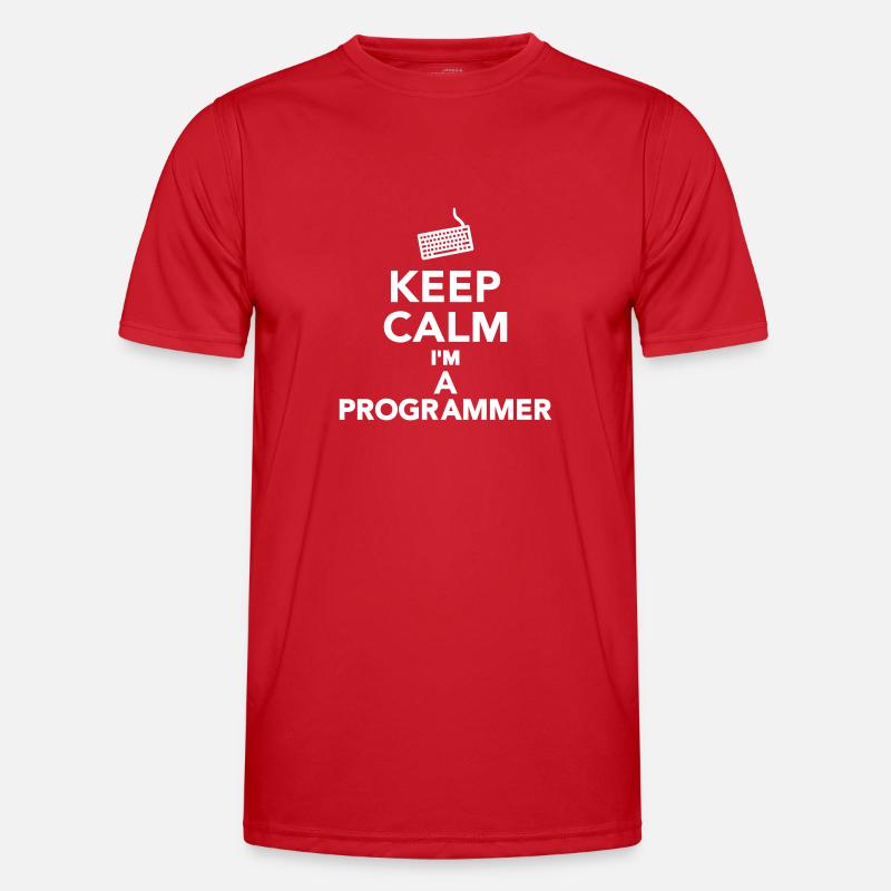 Keep calm I'm a Programmer - Men's Functional T-Shirt - red