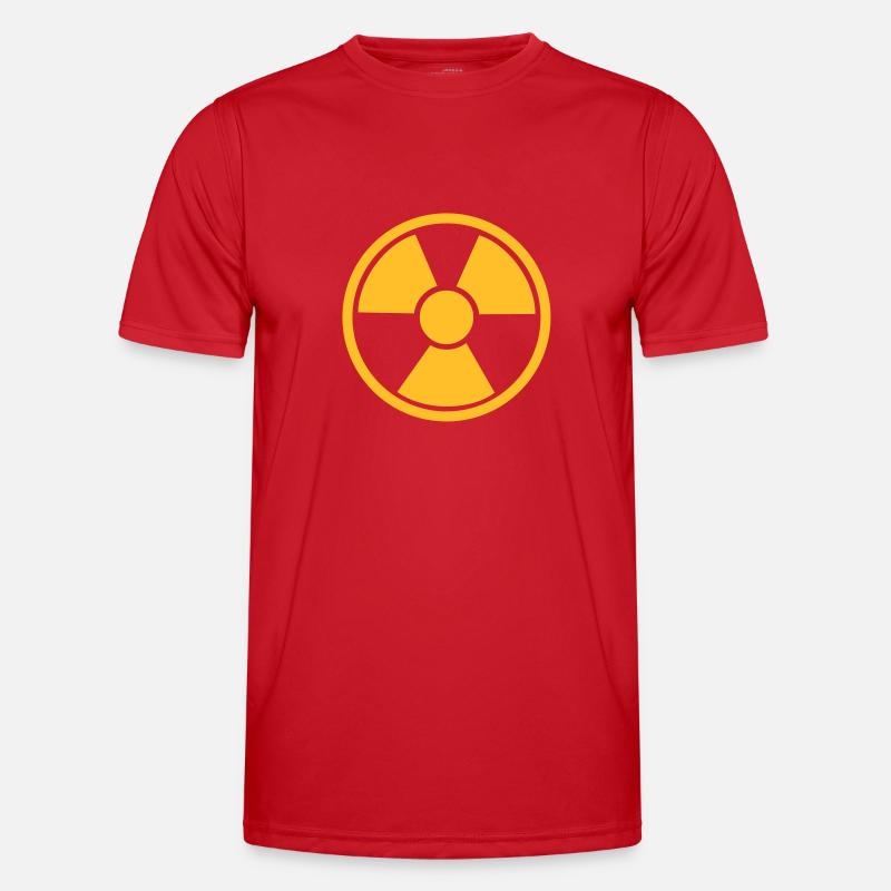 Atom kern energie nuclear Männer Funktions-T-Shirt