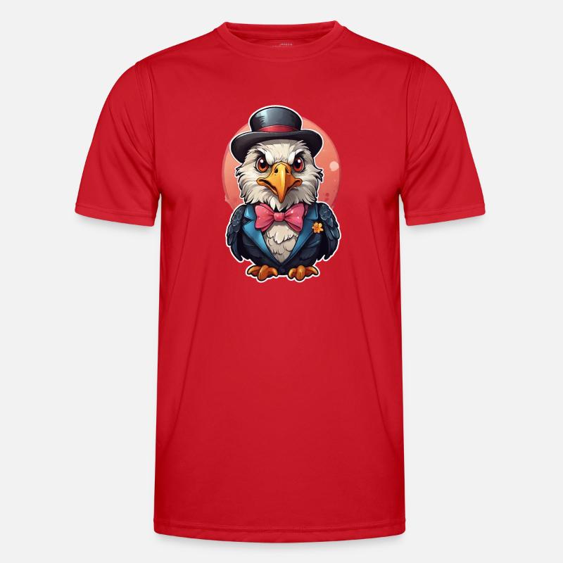 Funny Eagle Comic - Men's Functional T-Shirt - red