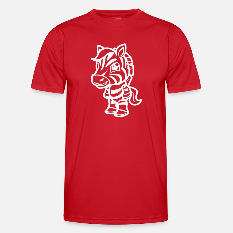 Zebra Comic - Men's Functional T-Shirt - red