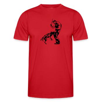 Mordant sportif (G) - T-shirt sport Homme - rouge - Devant - AI Model Male 178 dark (178cm)