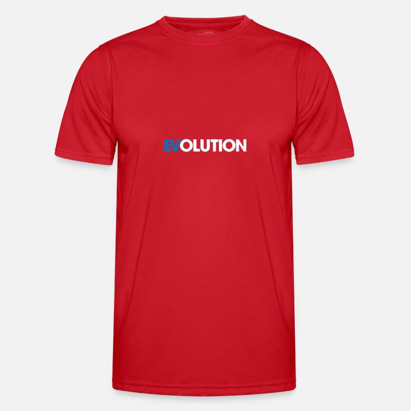 Elektrisch - E Auto - Evolution - Spruch - Männer Funktions-T-Shirt - Rot