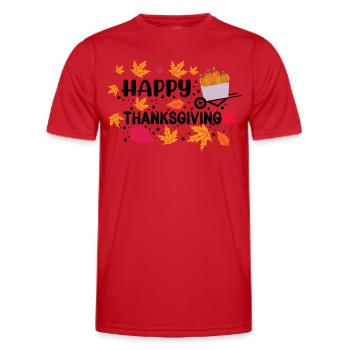 Frohes Erntedankfest - Männer Funktions-T-Shirt - Rot - Vorne - AI Model Male 178 dark (178cm)