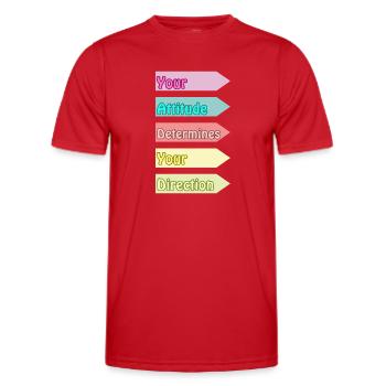Votre attitude détermine votre direction - T-shirt sport Homme - rouge - Devant - AI Model Male 178 dark (178cm)