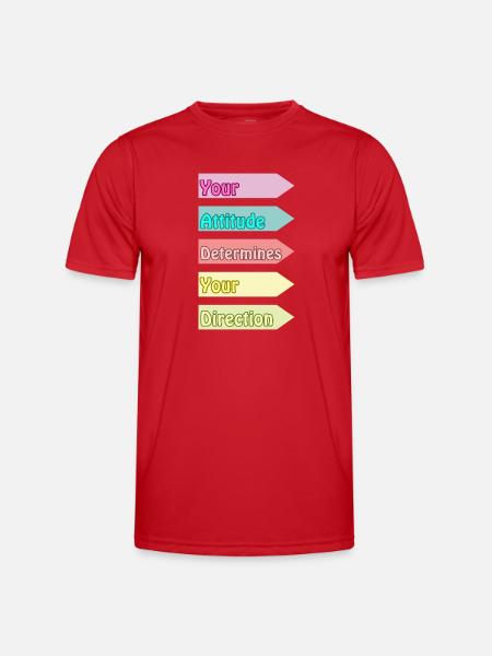 Your Attitude Determines Your Direction - Men's Functional T-Shirt - red