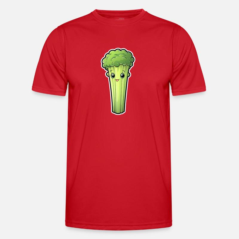 Staudensellerie oder Stangensellerie Kawaii - Männer Funktions-T-Shirt - Rot