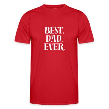 Déclaration du meilleur papa - T-shirt sport Homme - rouge - Devant - AI Model Male 178 dark (178cm)