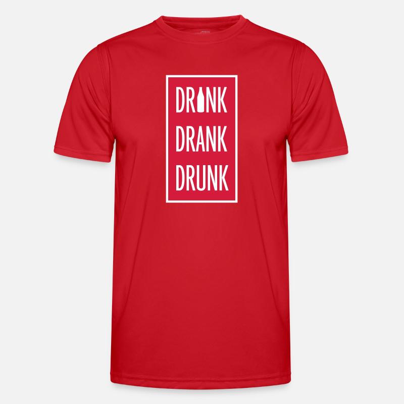 drink drank drunk quote - Men's Functional T-Shirt - red