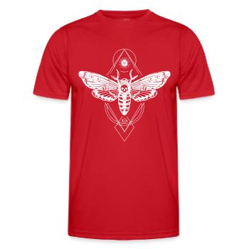Gothic Butterfly Celts Occult Satan Gift - Men's Functional T-Shirt - red - Front - AI Model Male 178 dark (178cm)