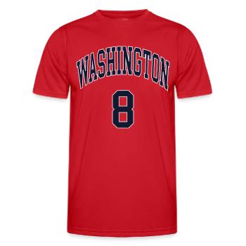 Washington 8 - T-shirt sport Homme - rouge - Devant - AI Model Male 178 dark (178cm)