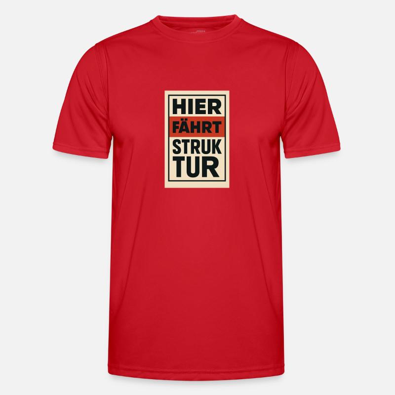 Here Drives Structure 1930s Poster - Men's Functional T-Shirt - red