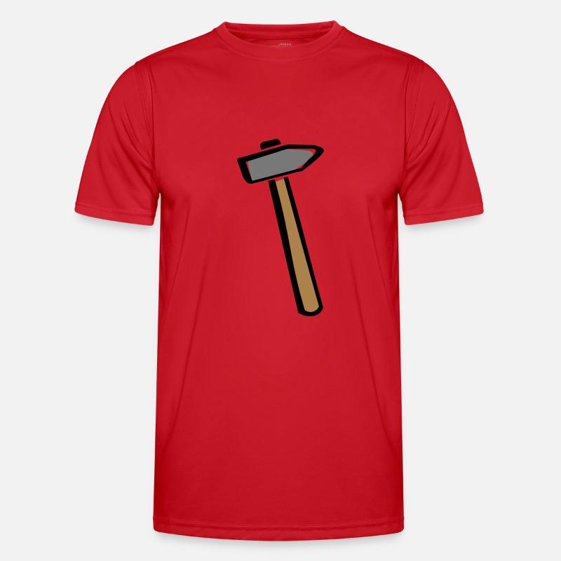 Tool handyman - tool craftsman - hammer - Men's Functional T-Shirt - red