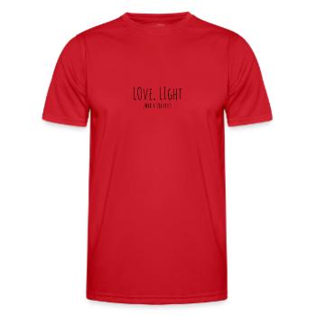 Liebe Licht und Einhörner - Männer Funktions-T-Shirt - Rot - Vorne - AI Model Male 178 dark (178cm)