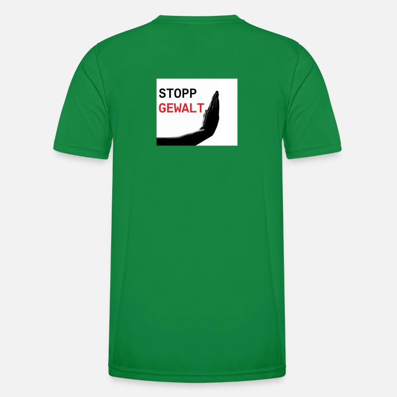 Stopp Gewalt Männer Funktions-T-Shirt