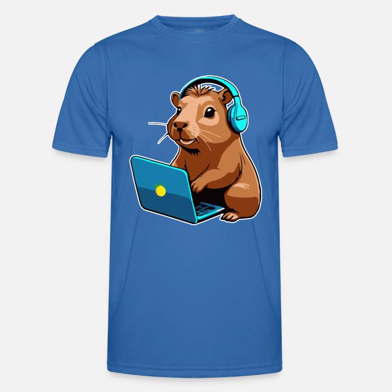 Capybara Programmierer Coder Computer - Männer Funktions-T-Shirt - Königsblau