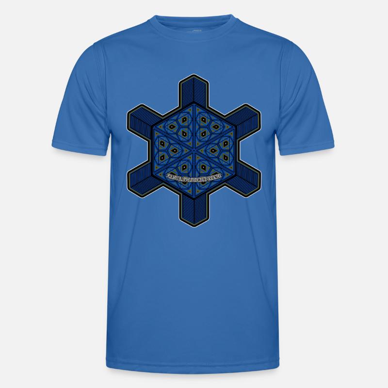 Fractal Evolution Experience Mandala Psytrance Goa - Männer Funktions-T-Shirt - Königsblau