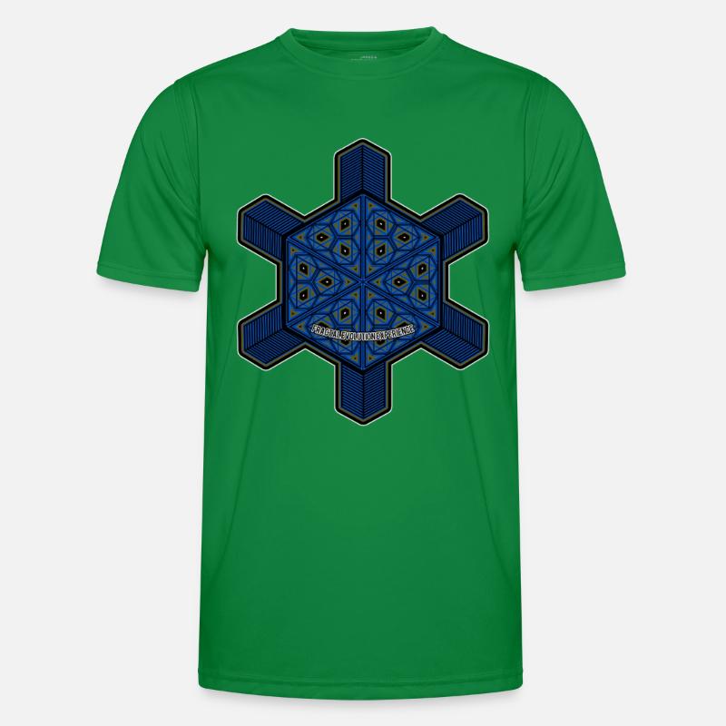 Fractal Evolution Experience Mandala Psytrance Goa Männer Funktions-T-Shirt