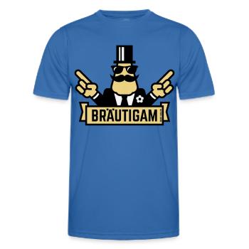Bräutigam Handzeichen (Polterabend / JGA / 3C) - Männer Funktions-T-Shirt - Königsblau - Vorne - AI Model Male 178 dark (178cm)