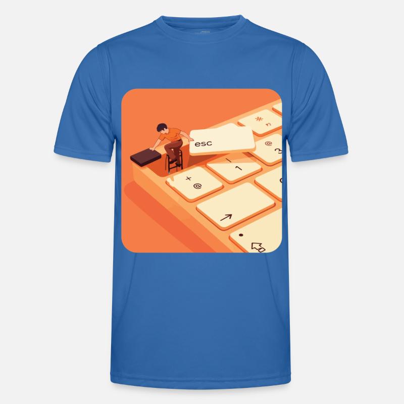 ESC – Work Mode Off Männer Funktions-T-Shirt