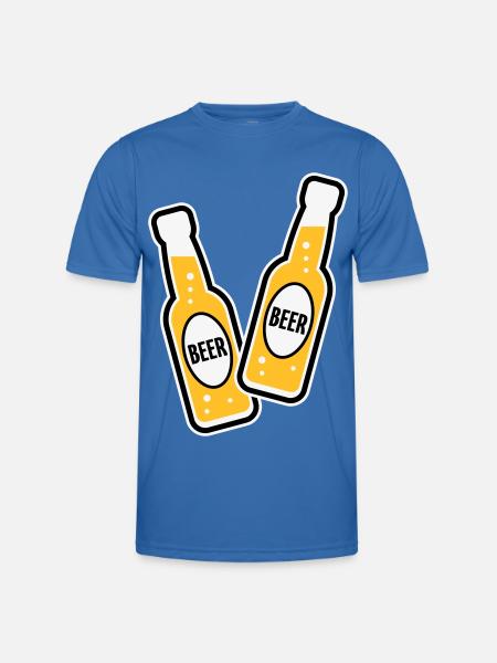 2 Bierflaschen (Bier / POS 3C) - Männer Funktions-T-Shirt - Königsblau