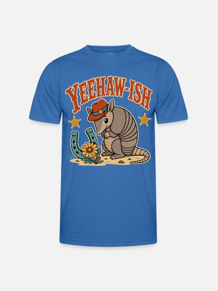 Yeehaw Ish Cowboy Armadillo - Men's Functional T-Shirt - royal blue