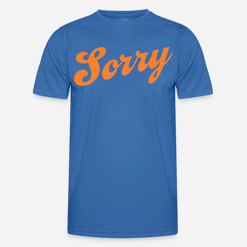 Sorry – Minimalistisches Statement Männer Funktions-T-Shirt