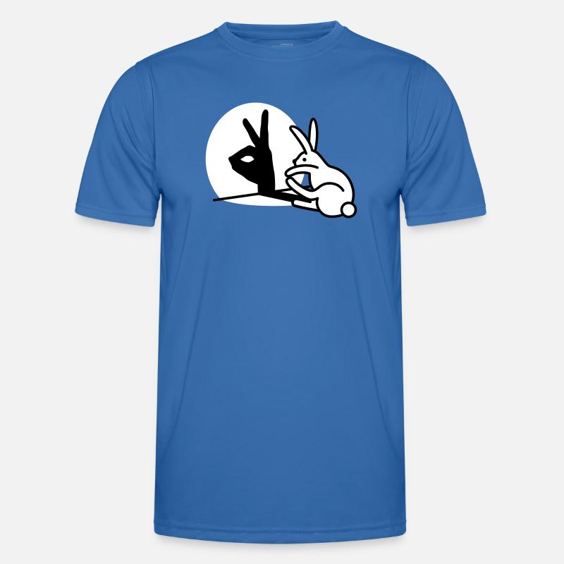 Funny Rabbit Hand Shadow Projection Rabbit - Men's Functional T-Shirt - royal blue