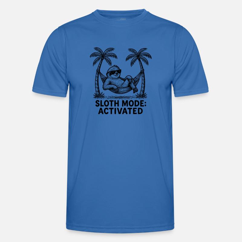 Sloth Sloth Mode: Activated Chilling Work Men's Functional T-Shirt