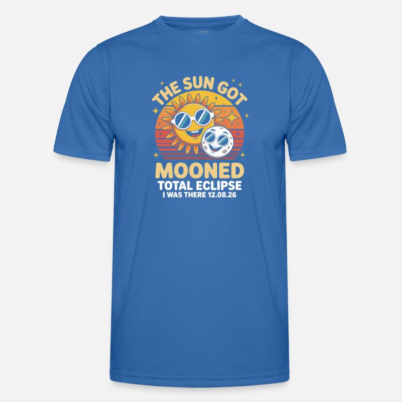 Sun Moon Eclipse with Glasses - Men's Functional T-Shirt - royal blue