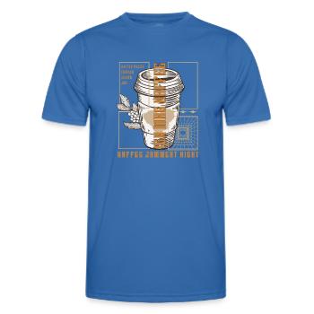 Coffee just does its job retro - Men's Functional T-Shirt - royal blue - Front - AI Model Male 178 dark (178cm)