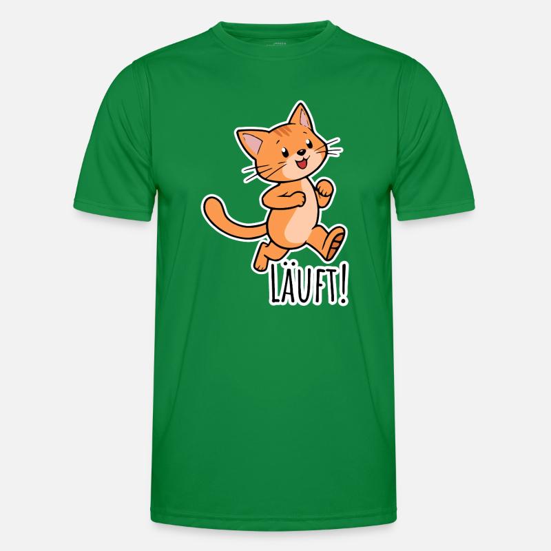 Läuft bei dir - Hoffenlich! So wie bei der Katze! Männer Funktions-T-Shirt