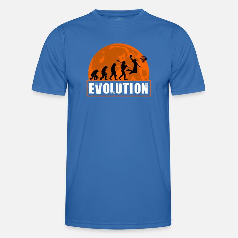 Basketball Evolution Player Dunking Silhouette - Men's Functional T-Shirt - royal blue