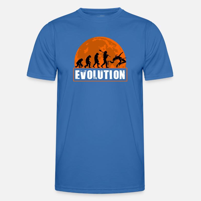 High Jumping Evolution Retro Athlete Silhouette - Männer Funktions-T-Shirt - Königsblau