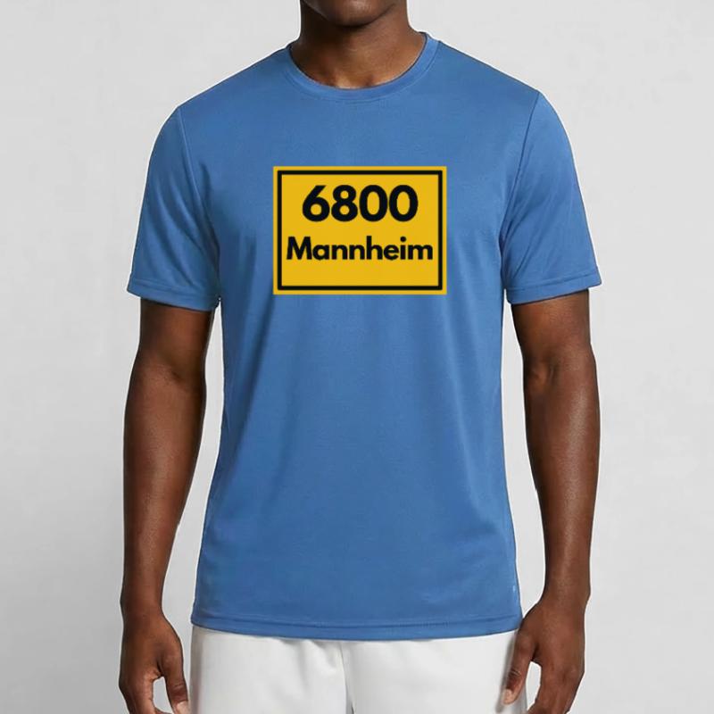 OLD POSTCODE POSTCODE RETRO 6800 MANNHEIM Squares Men's Functional T-Shirt