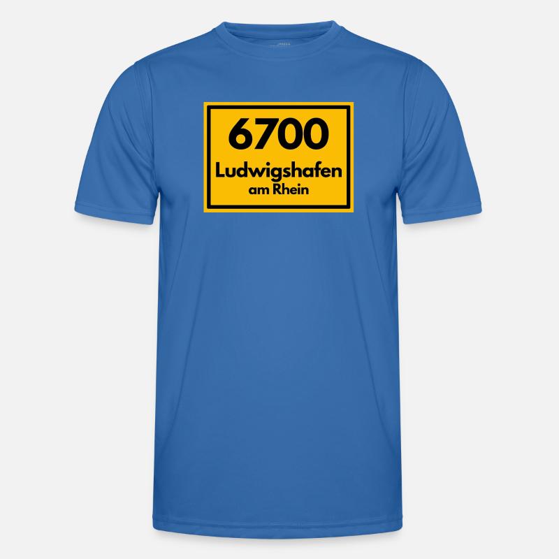 OLD POSTCODE POSTCODE RETRO 6700 LUDWIGSHAFEN - Men's Functional T-Shirt - royal blue