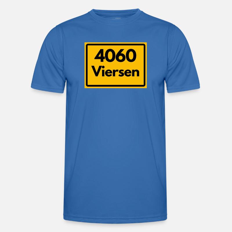 OLD POSTCODE POSTCODE RETRO 4060 VIERSEN - Men's Functional T-Shirt - royal blue