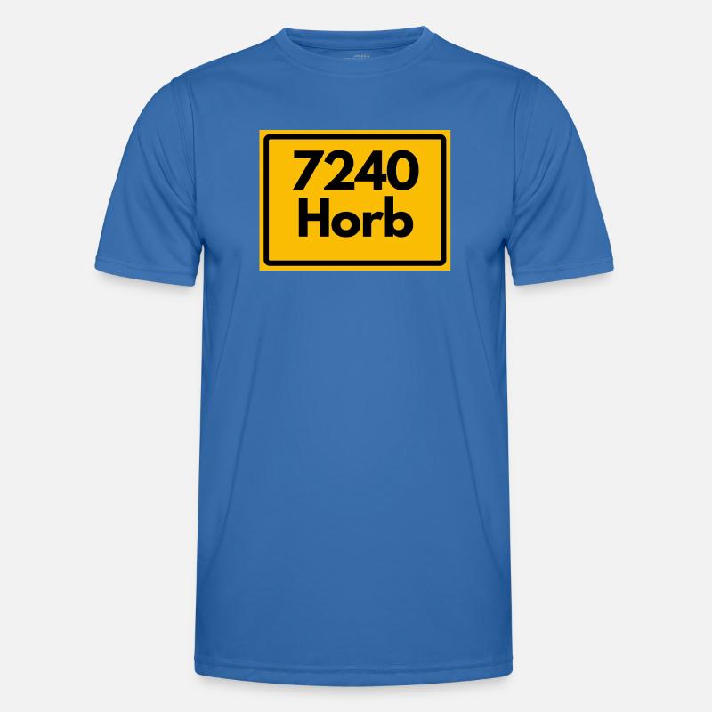 OLD POSTCODE POSTCODE RETRO 7240 HORB HEIMATSTOLZ - Men's Functional T-Shirt - royal blue