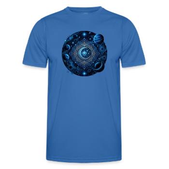 Weltraum Planeten Galaxien Sterne Monde - Männer Funktions-T-Shirt - Königsblau - Vorne - AI Model Male 178 dark (178cm)