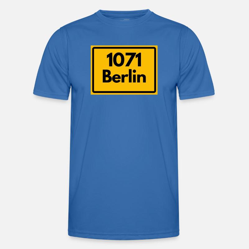 OLD POSTCODE 1071 BERLIN BERLIN OSTALGIE - Men's Functional T-Shirt - royal blue