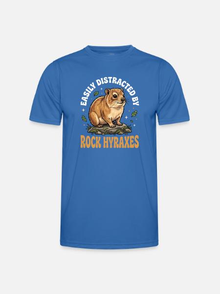 Easily distracted by rock hyraxes - Men's Functional T-Shirt - royal blue