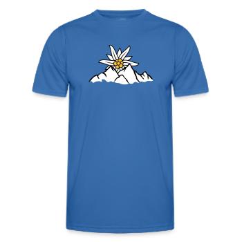 Sonne Bergblume Edelweiss - Männer Funktions-T-Shirt - Königsblau - Vorne - AI Model Male 178 dark (178cm)