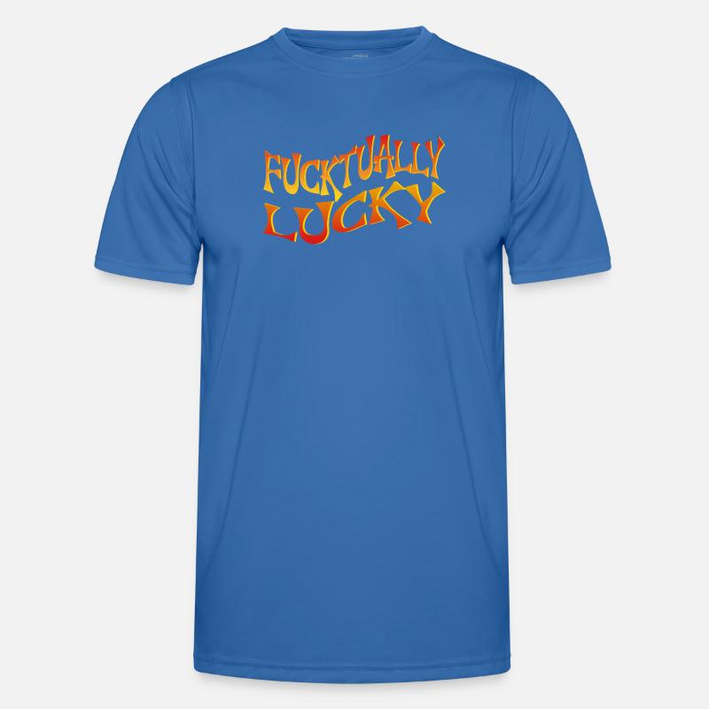 Bold Text Art with Angular Font Style - Men's Functional T-Shirt - royal blue