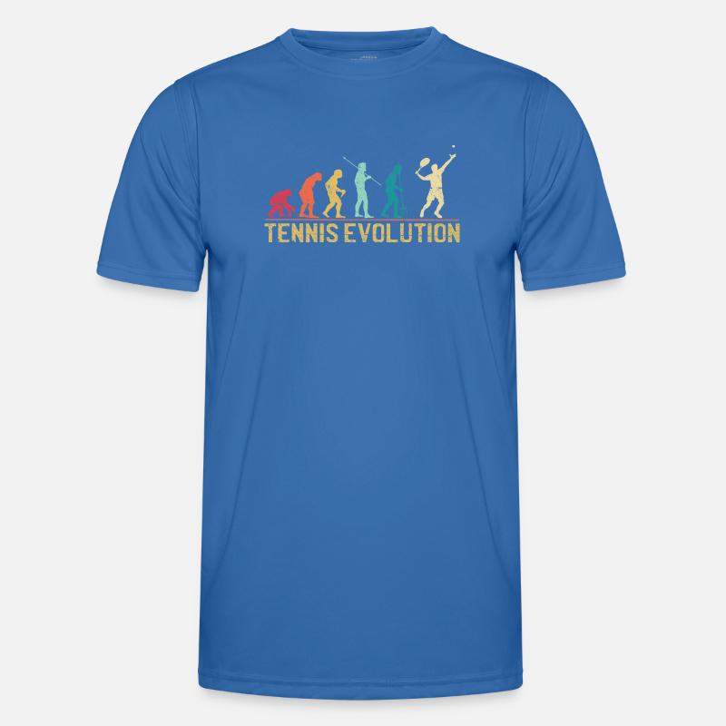 Tennis Evolution Evolution Graphic Design - Men's Functional T-Shirt - royal blue