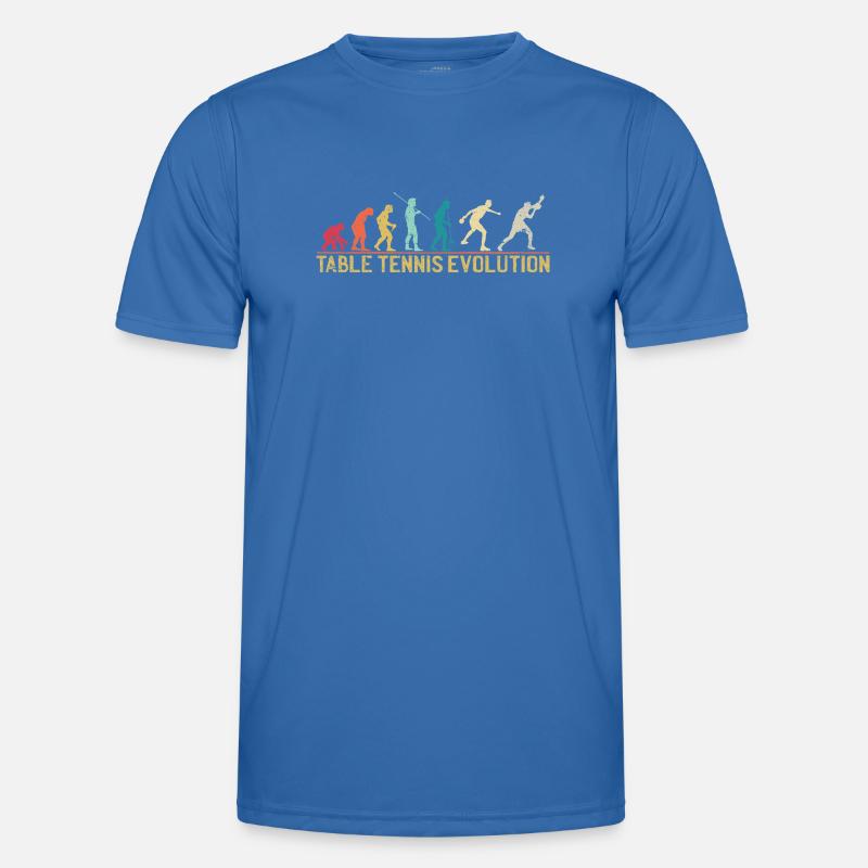 Table Tennis Evolution Progression Design - Men's Functional T-Shirt - royal blue