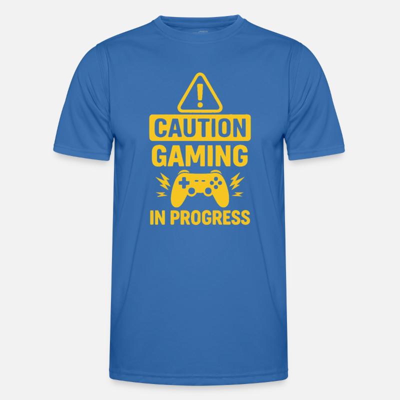 Warning Gaming In Progress  Men's Functional T-Shirt