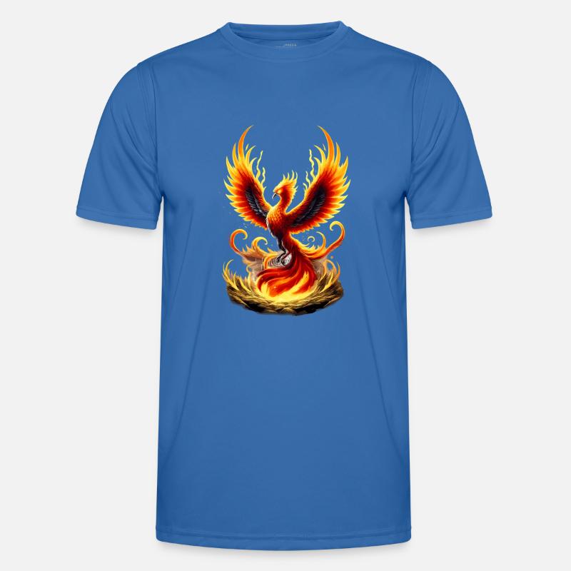 Fire Phoenix Flame Vortex - Men's Functional T-Shirt - royal blue