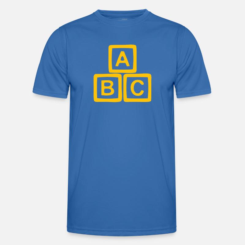 Conception de bloc ABC doré T-shirt sport Homme